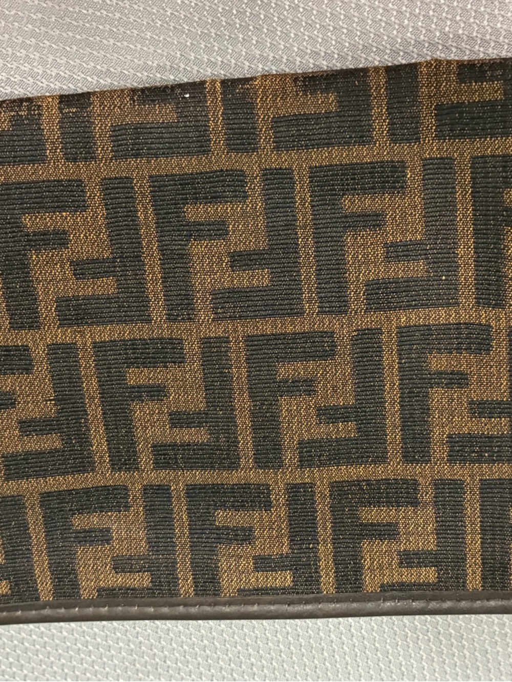 Fendi Zucca Print Zip Clutch / Pouch Vintage Brown Canvas-usedconditions - Picture 2 of 12